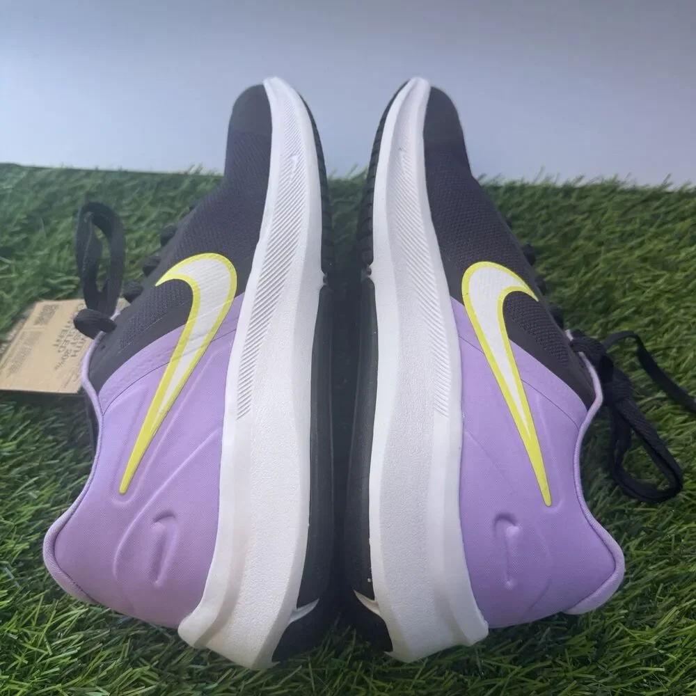 Nike Tanjun Star Runner Youth Sz 6.5Y Black/Purple DA2776-500 New